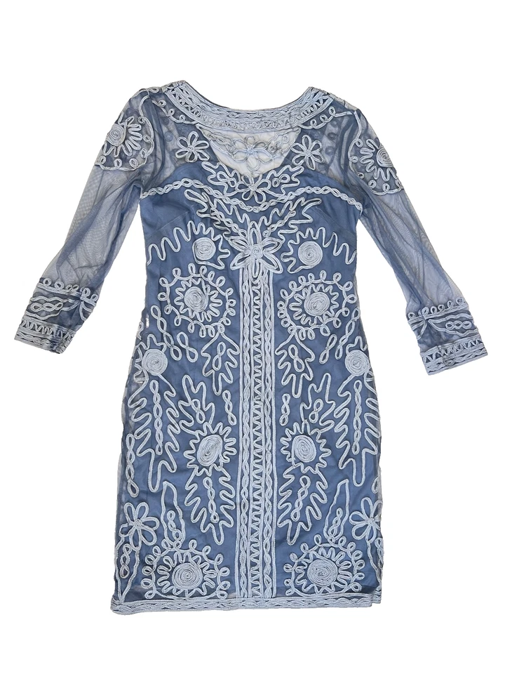 JS Collections Short Sleeve Soutache Cocktail Dress Women's sz 8 - Image 2 of 4