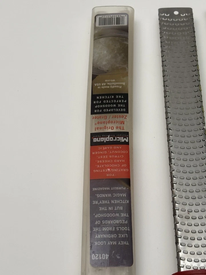 Herramientas de corte afiladoras 8" microplano rallador Zester rojo mango 12,5" cubierta 40120 Foto 2 de 4