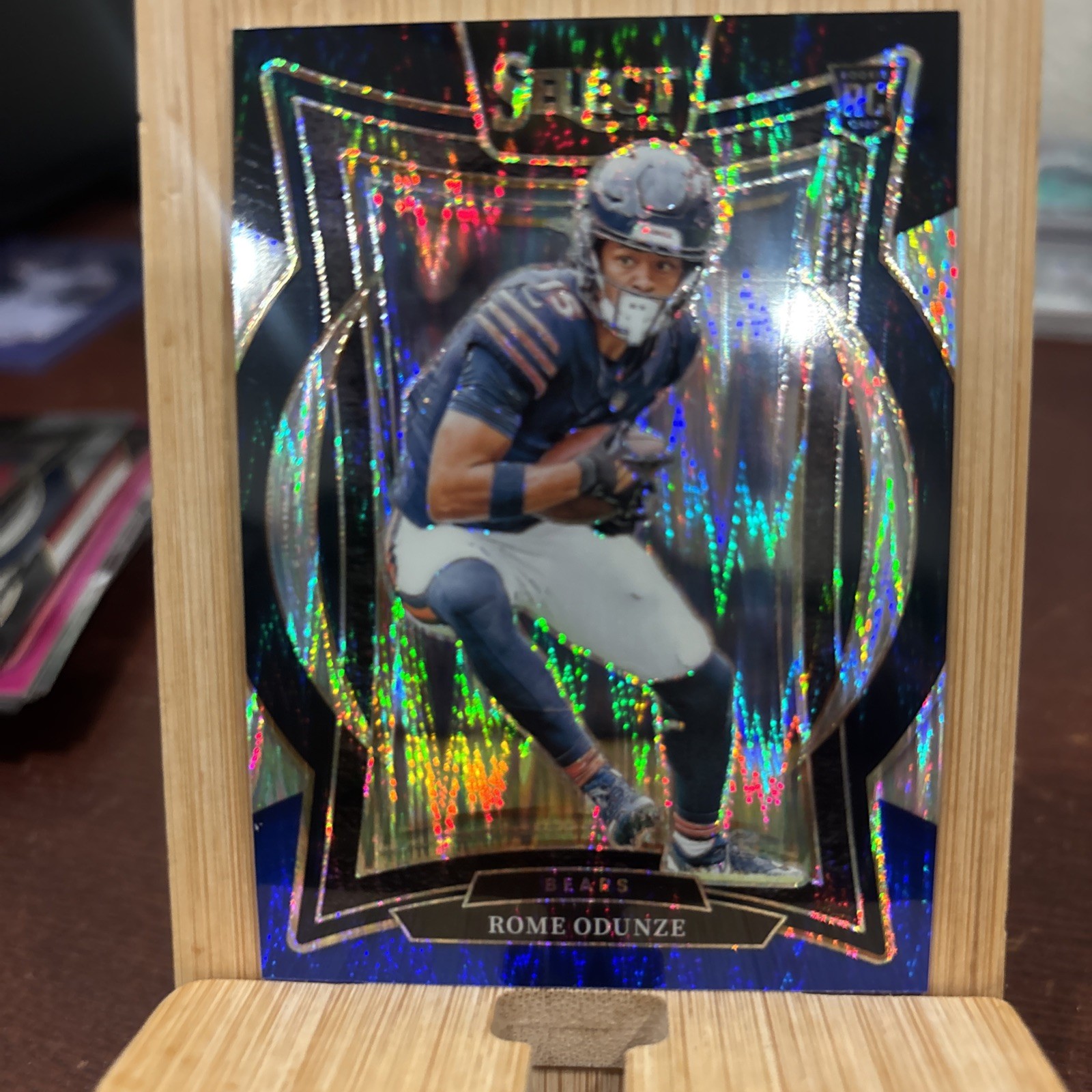 2024 Panini Select - Concourse Rome Odunze #3 Black & Blue Shock Prizm (RC)