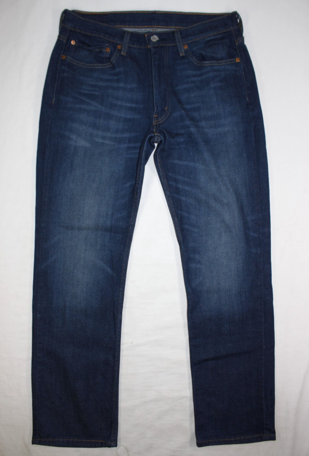 Men's 34x31 Straight Fit 514 Stretch Distressed Dark Wash