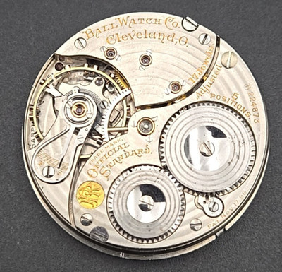 16 SIZE BALL WALTHAM 17J OFFICIAL R.R. STANDARD MODEL 1899 POCKET WATCH PARTS