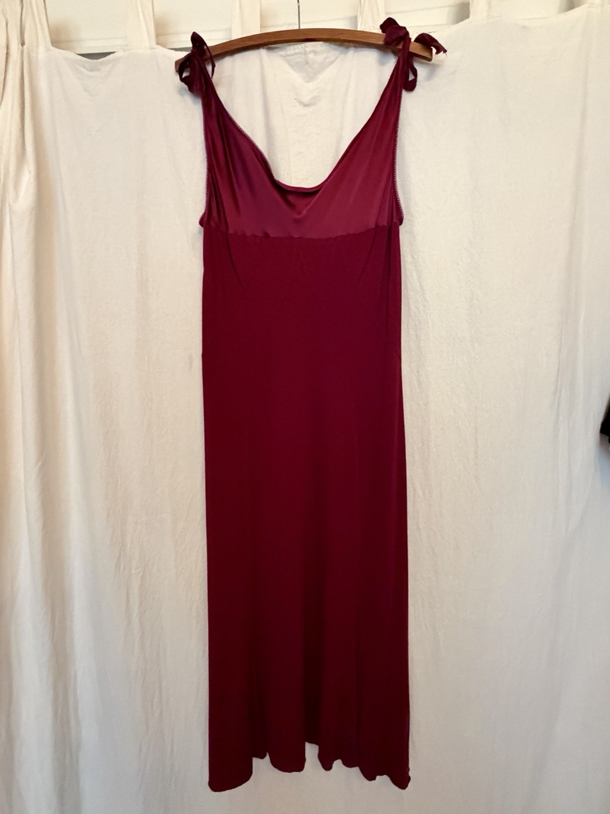 Black slip dress with silk trim detailing by Philosophy Alberta Ferretti, laid flat