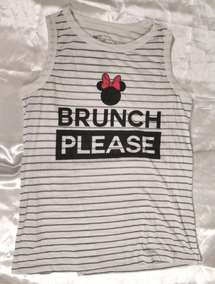 Disney Juniors' Girls Minnie Brunch Please Graphic Tank Top XL
