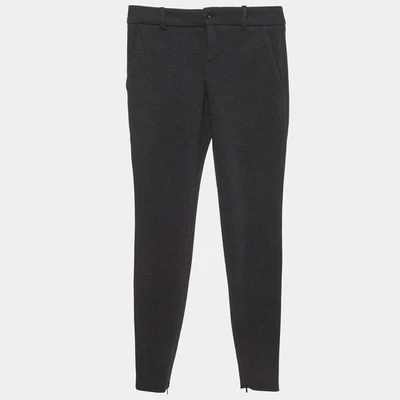 Pantalon coupe droite Gucci gris anthracite en laine mélangée S - Photo 1/4