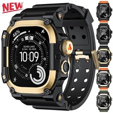 Business Silicone Strap  Metal TPU Bumper Case For Apple Watch Ultra 3/2/1 49mm