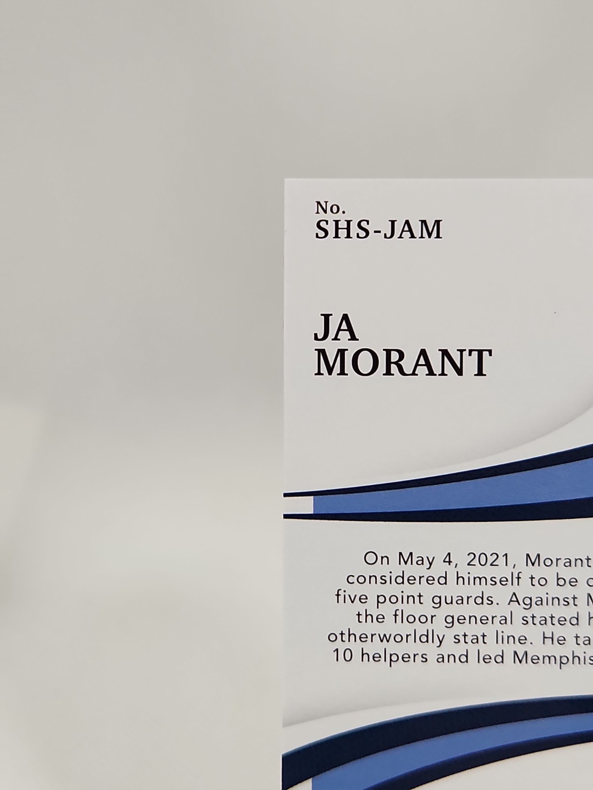 2020-21 Panini Immaculate Shadowbox Signatures Ja Morant #SHS-JAM Auto /25  view 9