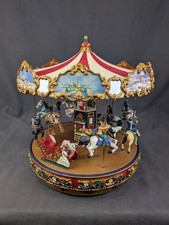VINTAGE Mr. Christmas Animated Musical Holiday Carousel Merry-Go-Round 30 Songs