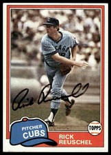 1981 Topps #645 Rick Reuschel -Hand Signed Autograph