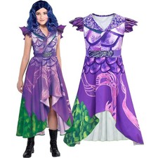 NEW Kid Girls Descendants 3 Audrey Mal Costume Fancy Dress Wig Halloween Cosplay