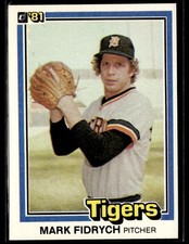 1981 Donruss #8 Mark Fidrych Tigers Baseball Card 2902C
