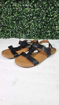 Wonder Nation Black Sandals Kids Size 5 Casual Summer Shoes