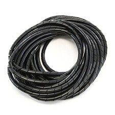 33FT PEes 10 mm Black Polyethylene Spiral Cable Wire Wrap 3/8 Inch 33 feet