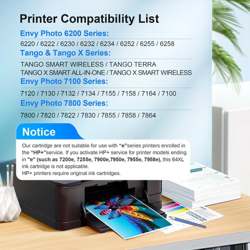 64XL Ink Cartridge Replacement for HP Ink 64 HP 64 Ink for HP 64XL Ink Cartri... - Picture 2 of 9