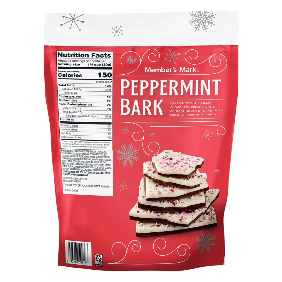 Packs Member's Mark corteza de menta chocolate negro, 22 oz. $24.19 ENVÍO GRATUITO Foto 4 de 4