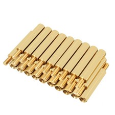 30pcs M3 25 6mm Female Male Thread Brass Hex Standoff Spacer Screws PCB