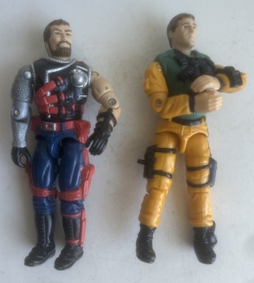 VINTAGE ARAH GI Joe 1991 Mercer Action Figure + 1989 Scoop Figure LOT RARE!