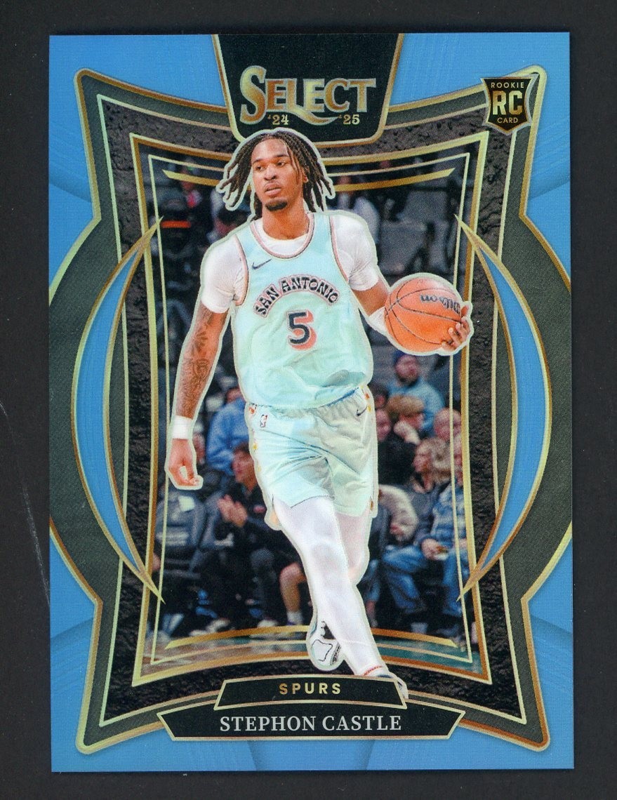 2024-25 Select Light Blue Prizm #72 Stephon Castle Spurs RC Rookie /299