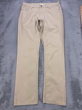 Peter Millar Twill Pants Men Beige 5 Pocket Soft Touch Pima Blend ME0B47FB