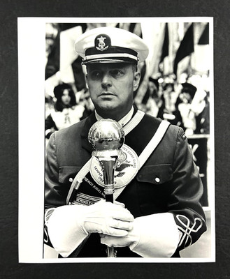 1980s US Coast Guard Guardsman Band Leader Parade Uniform Seminole Vintage Photo