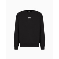 EA7 Emporio Armani Felpa girocollo Core Identity in misto cotone Black