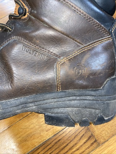 Wolverine Brown Leather Composite Toe Waterproof Work Boots Mens Size 11 M - Picture 15 of 24