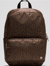 SHIPS TODAY LULULEMON EVERYWHERE BACKPACK METAL 22L~LEOPARDO/GOLD~NWT