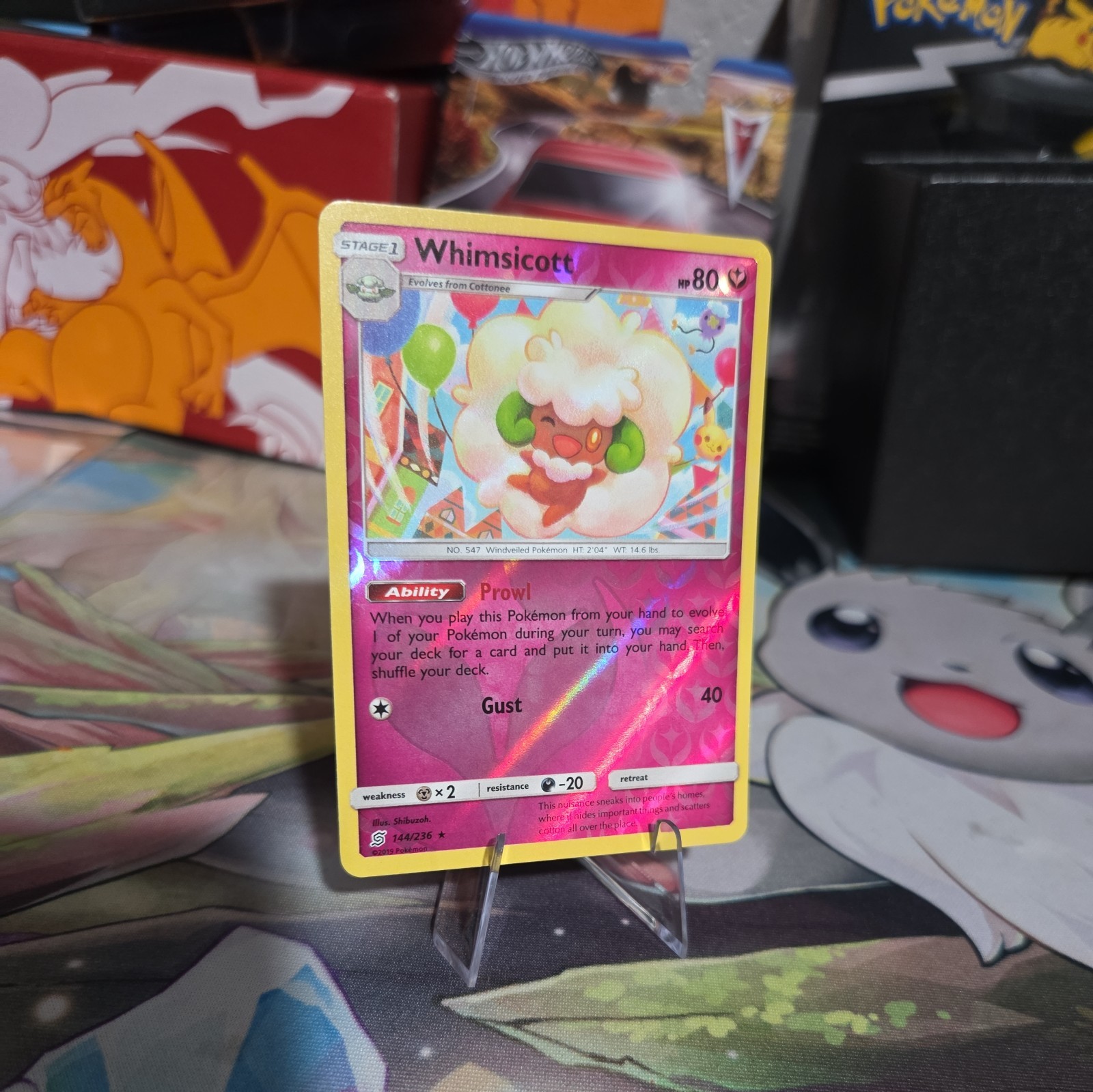 Unified Minds 144/236 Whimsicott Rare Reverse Holo Pokemon Card
