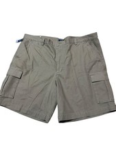 Dockers Big And Tall Canvas Cargo Shorts Mens Flat Front Standard Length NWT 46R