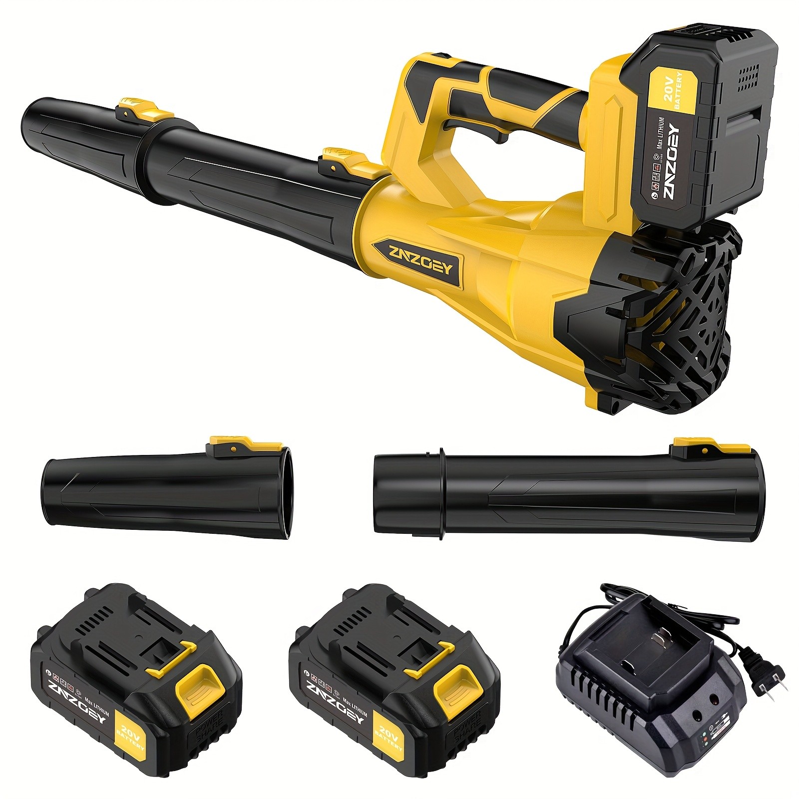 High-power cordless leaf blower, equipped with a 4.0Ah batte