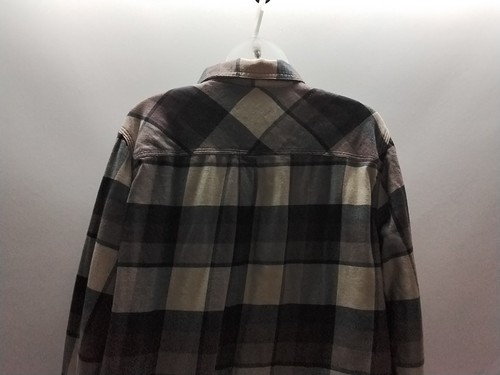 Women's XL CARHARTT Plaid Flannel Fleece Lined Shacket Button Up, Pockets - Picture 9 of 12