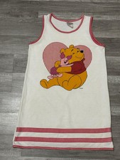 Vintage 90 s Disney Winnie The Pooh Piglet Valentines Dress Girls 7-8 USA Made
