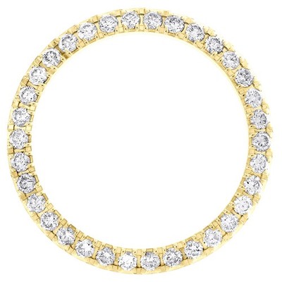 10K Yellow Gold Custom U-Cut Diamond Bezel Rolex DateJust MidSize 31mm 1.80 CT