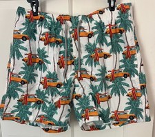 NWT MC2 St Barth Men's Lightweight Fabric Surf Car Mid-Length Swim-Shorts XL