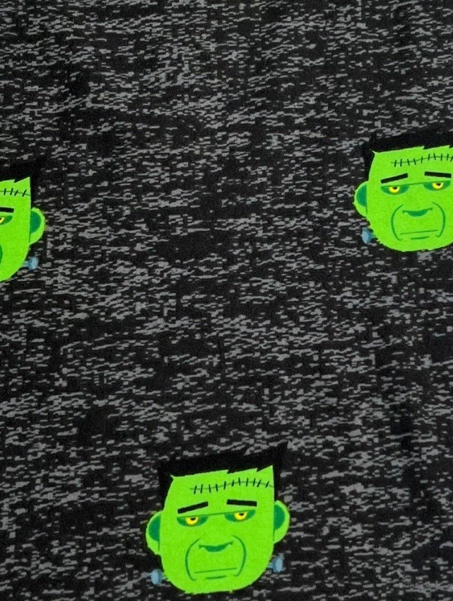 Leggings LuLaRoe TC2 Alto Curvilíneo 2 Divertidos NEGROS Mancha FRANKENSTEIN HALLOWEEN Monstruo Foto 2 de 4