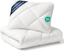 Piumone Culla E Lettino 100X135 Cm - Trapunta in Microfibra Morbida E Traspirant