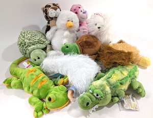 LOT OF 10 Original Webkinz Kinz Plush Random Toy Lot With Online Codes