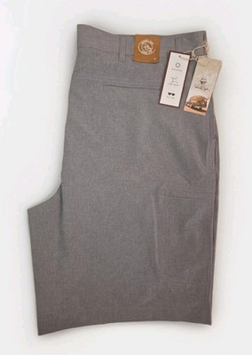 NWT Panama Jack 4 Way Stretch Quick Drying Easy Care Grey Shorts Sz 40