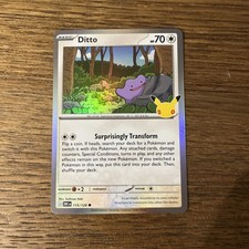 Pokemon Card Ditto 115/128 Holo Near Mint 30th Anniversary