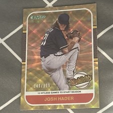 2021 Donruss Baseball Josh Hader /999  Gold Highlights - Brewers
