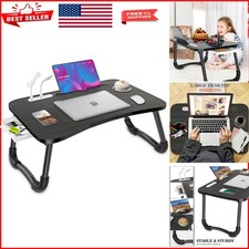 Portable Lap Desk with Storage Drawer  Cup Holder - Perfect for Home  Travel