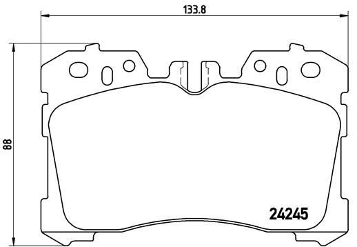 Brembo Bremsbelagsatz, Scheibenbremse P 83 075 FüR Lexus-image