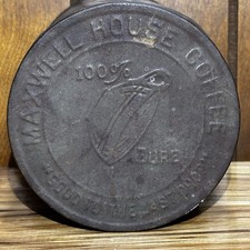 Vintage Maxwell House Coffee Tin CANCO 100 Pure Good the Last Drop Rustic Decor