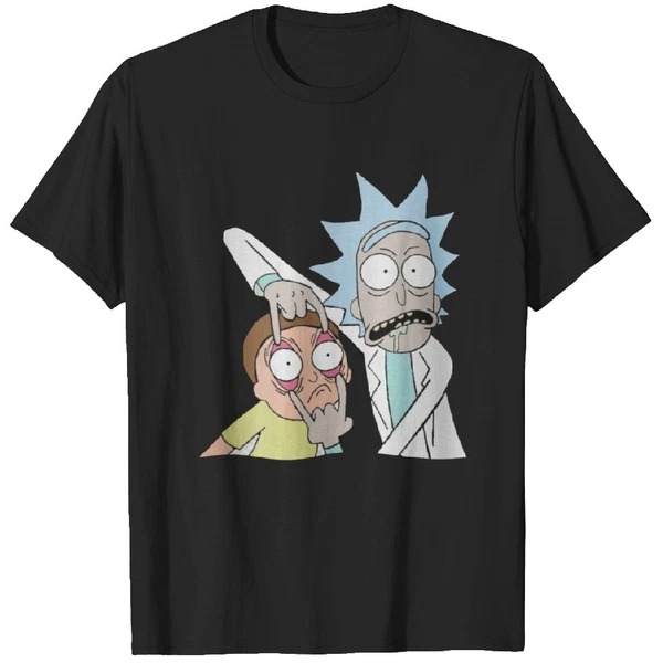 NEW! Funny Rick and Morty Cartoon T-Shirt Gift for Fans S-M-L-XL-2XL