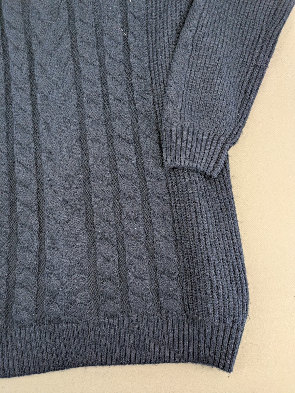 Tchibo Essentials Damen Strickkleid Rollkragen Zopfmuster Gr 40 42 Dunkelblau image 3