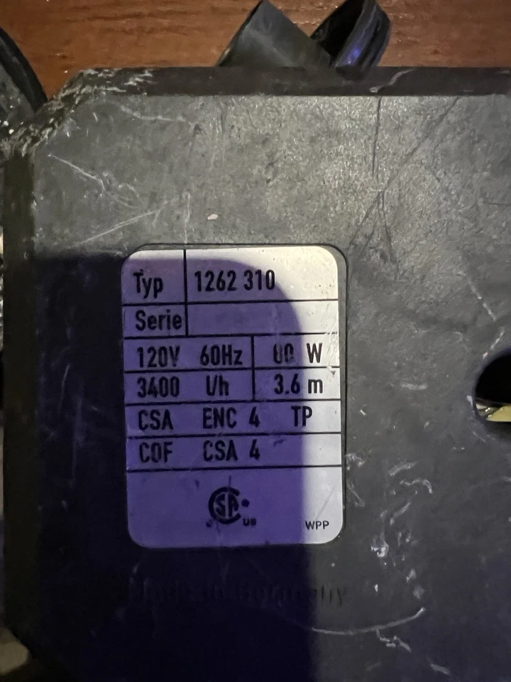 BOMBA DE RETORNO UNIVERSAL EHEIM #1262 900gph 80w Foto 2 de 4