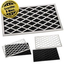 B-Ware HEIMWERT Premium Fußmatte für Außen aus rostfreiem Edelstahl 58x38cm