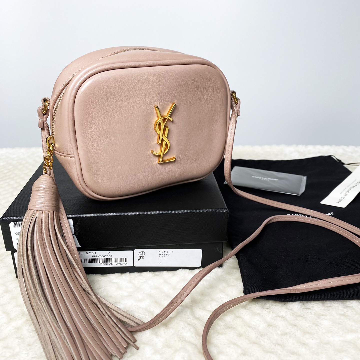 Saint Laurent Monogram Blogger Mini borsa a tracolla rosa chiaro 425317 119570020