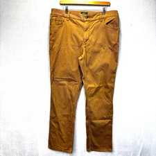 Woolrich Cargo Chino Pants Mens 36x32 Tan Utility Cotton Stretch Work Casual