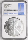 2025(P) American Silver Eagle with Eagle Privy - NGC MS 70 - First Day of Issue