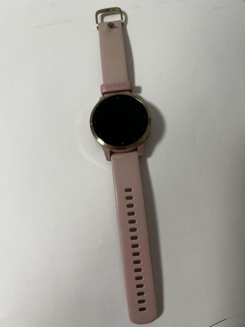 Garmin Digital Watch Pink Heart Rate Monitor Silicone Band Used